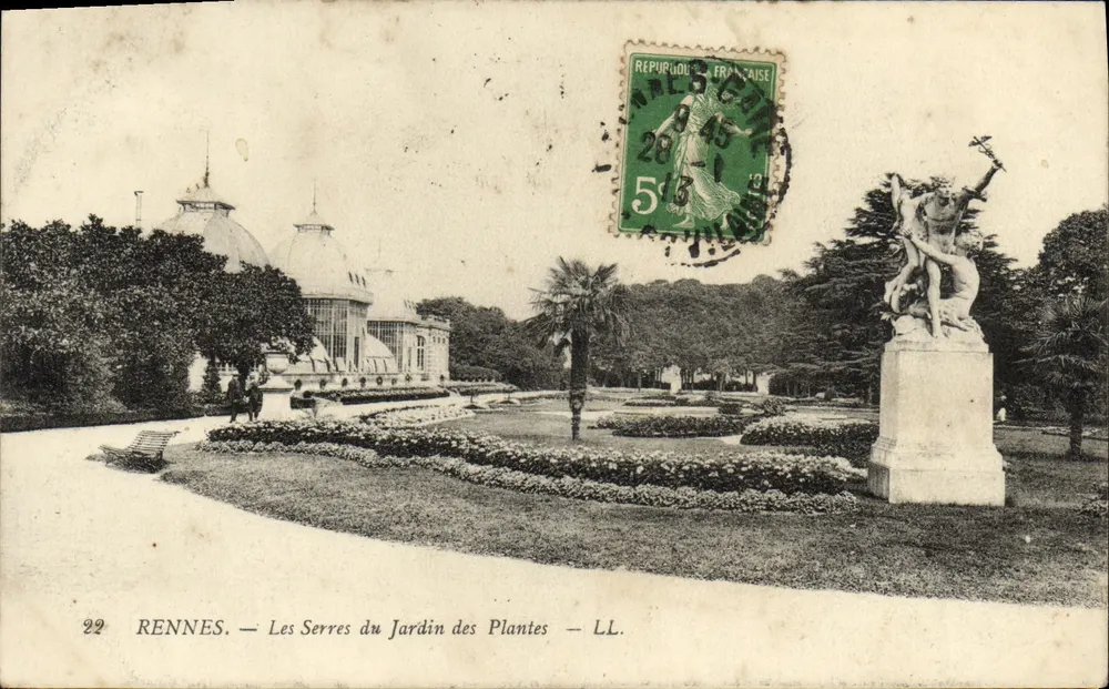 Rennes — Die Gewächshäuser des Jardin des Plantes — LL. - Vorderseite