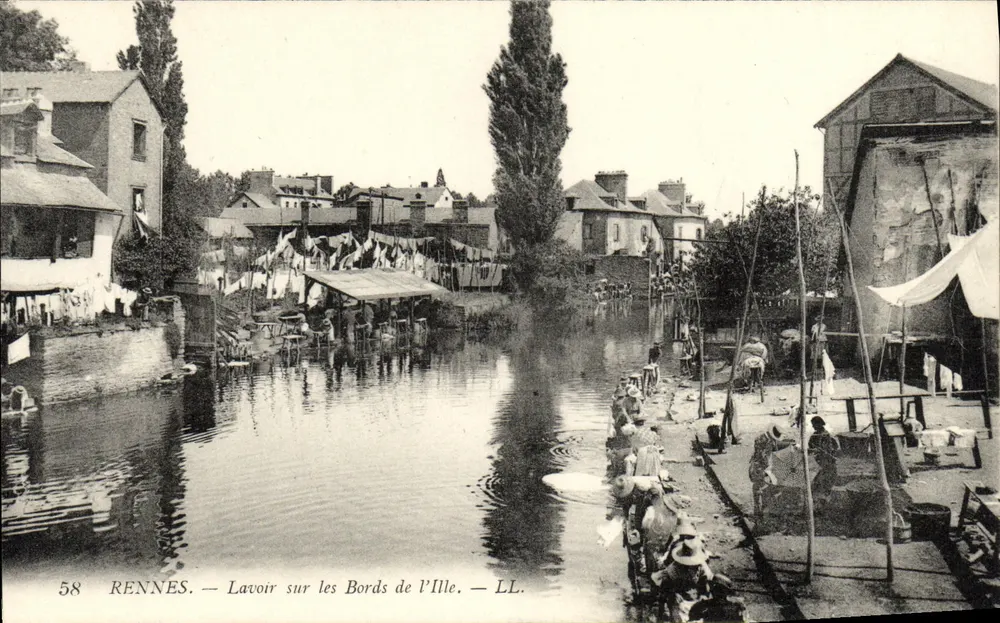 Rennes — Wäsche am Ufer der Ille — LL. — Nr. 58 - Vorderseite