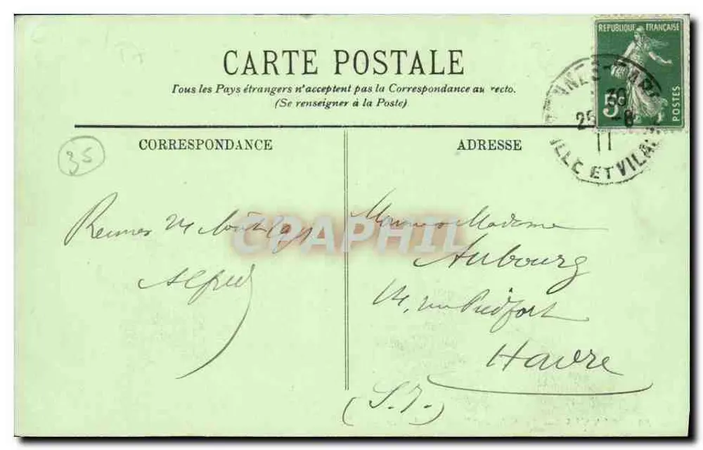 Rennes — Der Saal des Palais de Justice — LL. n°86 - Rückseite