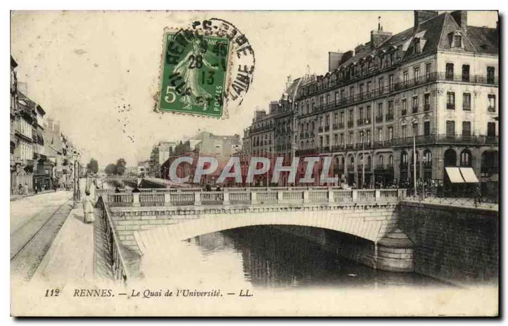 Rennes — O Quai da Universidade — LL. n°112 - Frente