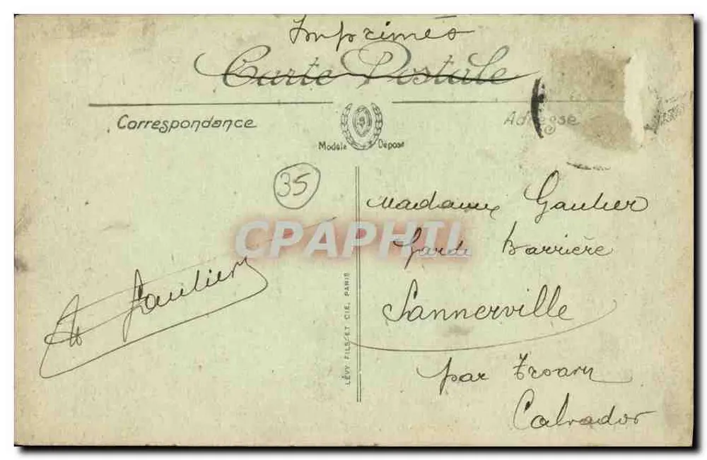 Rennes — Place du Palais e Rue Edith-Cavell — Biscuits Pernot — LL. 138 - Verso