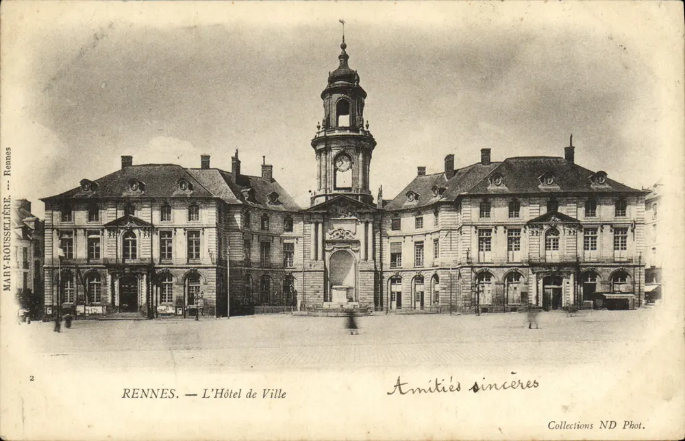 Rennes — L'Hôtel de Ville — Mary-Roussellière, Rennes - Recto