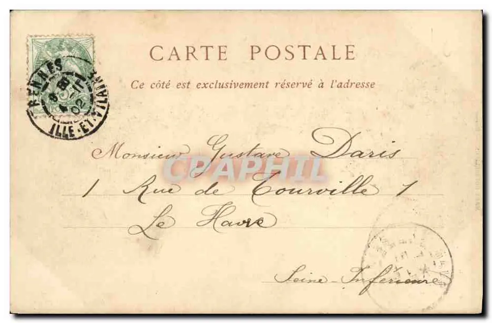 Rennes — L'Hôtel de Ville — Mary-Roussellière, Rennes - Verso