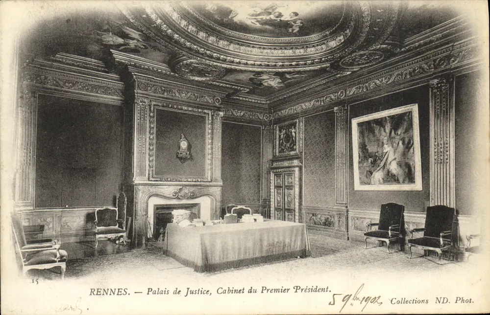 Rennes — Justizpalast, Büro des Präsidenten — S. G. Burger, Collections ND. Phot. - Vorderseite