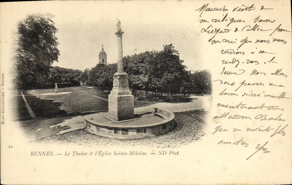 Rennes — Le Thabor & die Kirche Sainte-Mélaine — Mary-Houssellière, n°21 - Vorderseite