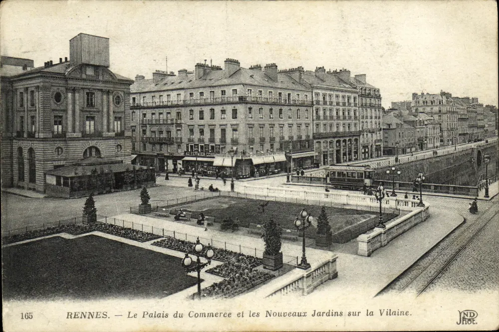 Rennes — Das Palais du Commerce und die Nouveaux Jardins auf der Vilaine — JND HOT, n°165 - Vorderseite
