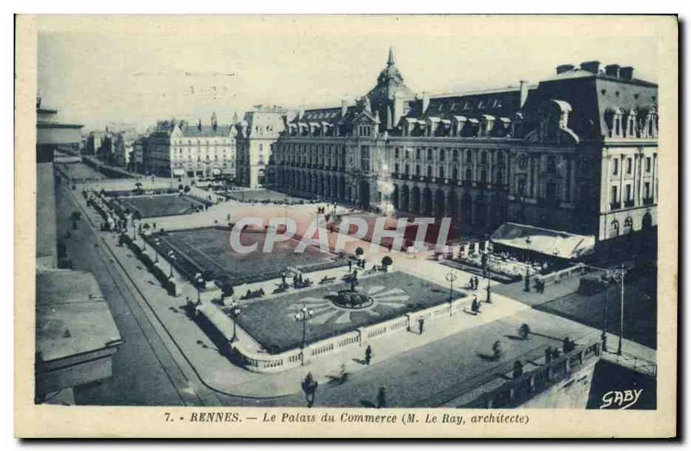 Rennes — Pałac Handlowy (M. Le Ray, architekt) — Saby - Awers