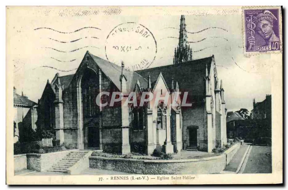 Rennes (Il-et-V.) — Igreja de São Hélier — Edição La Cigogne - Frente