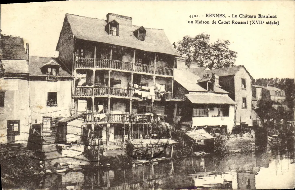 Rennes — Schloss Branlant oder Haus des Cadet Roussel (17. Jahrhundert) - Vorderseite
