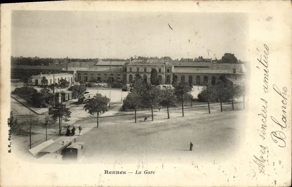 Rennes — La Gare — B.F. Paris - Recto