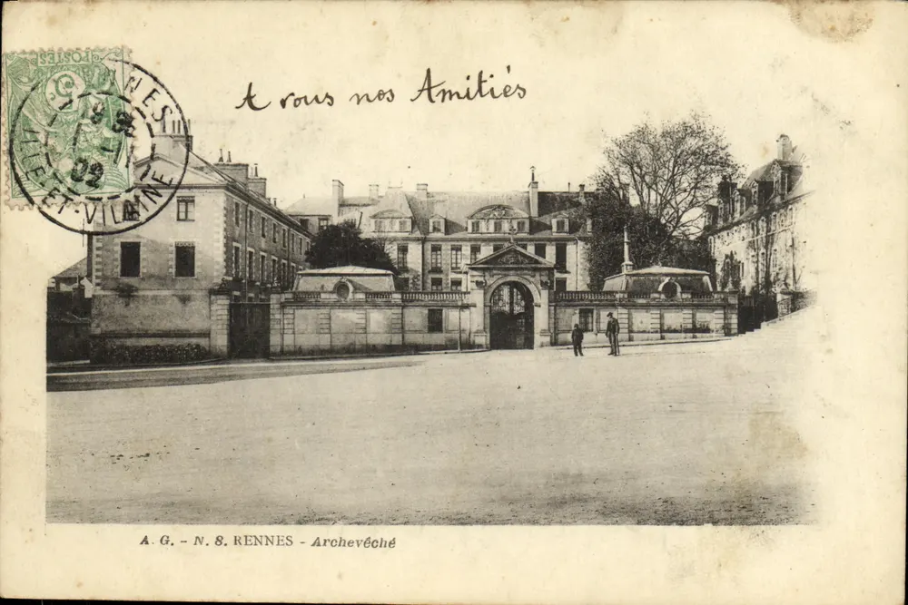 Rennes - Arquiepiscópio — editor A.G., n°8 - Frente