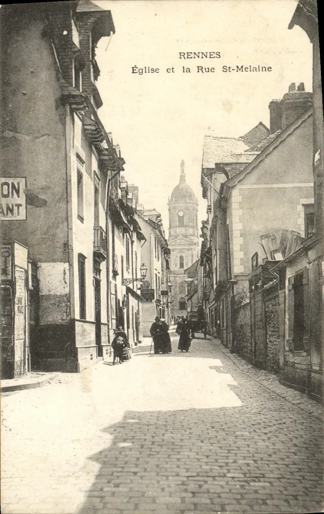 Rennes — Kirche und Straße St-Melaine — LAGHIFTE - Vorderseite