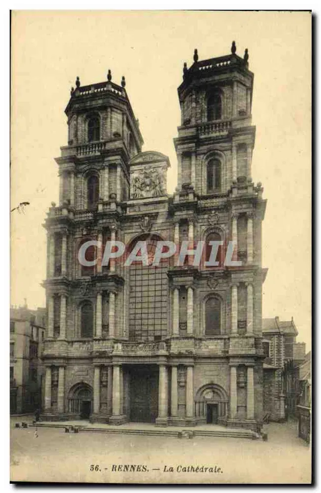 Rennes — A Catedral — G. Artand, editor, n° 56 - Frente