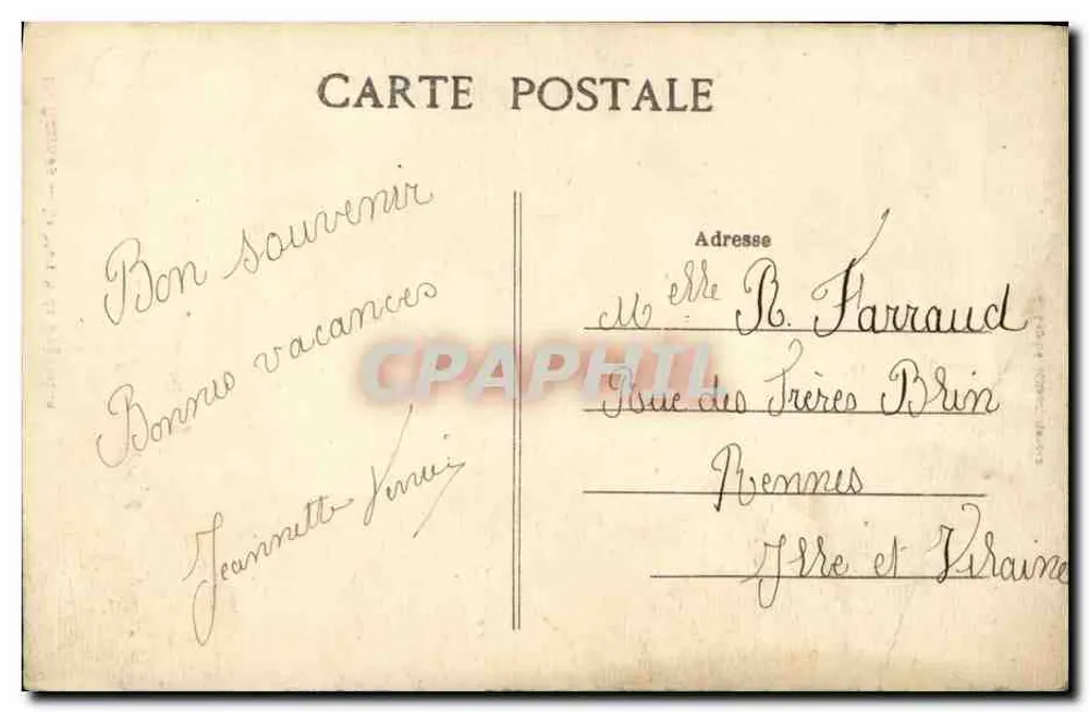 Rennes — La Maison de Duguesclin — A. Lambre, éditeur, Rennes - Verso