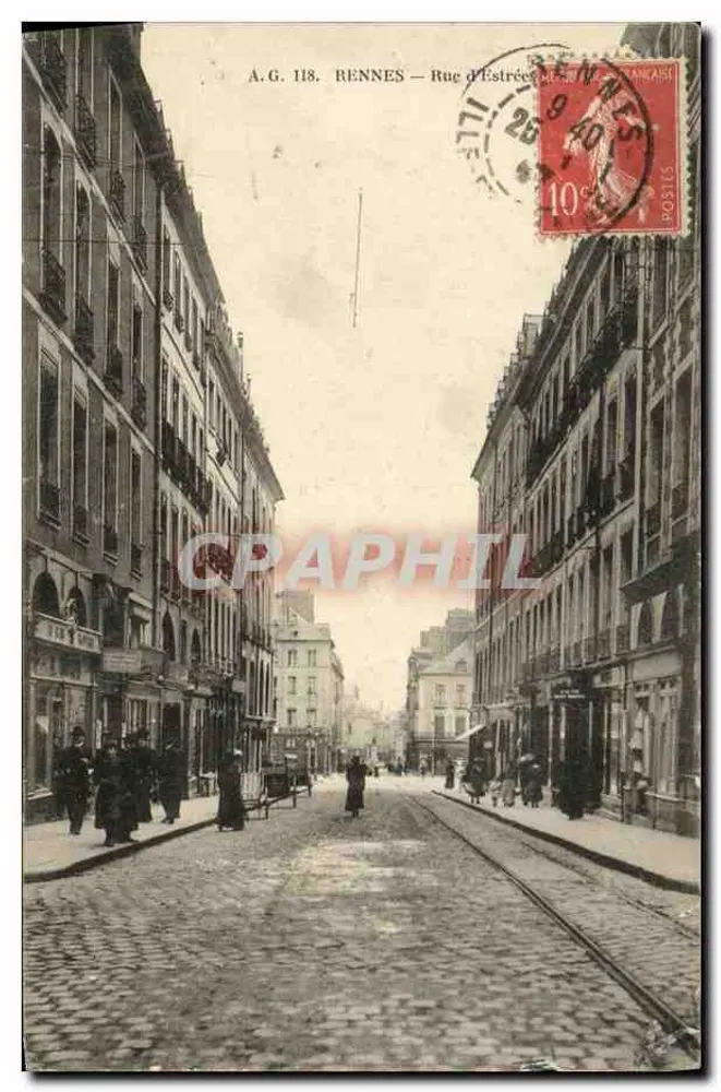 Rennes — Rue d'Estrees — A.G. 118 - Frente