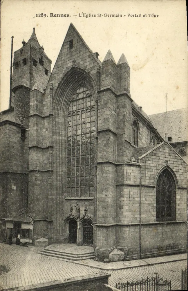 Rennes. — Die Kirche St-Germain - Portal und Turm — n° 1289 - Vorderseite