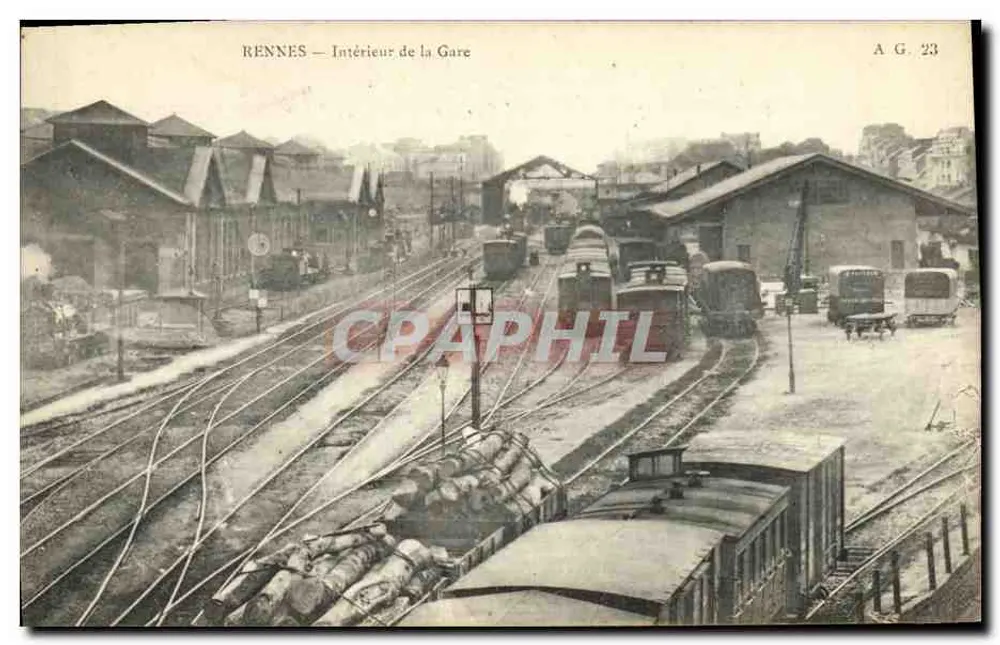 Rennes — Binnenkant van het Station — A G 23 - Voorkant