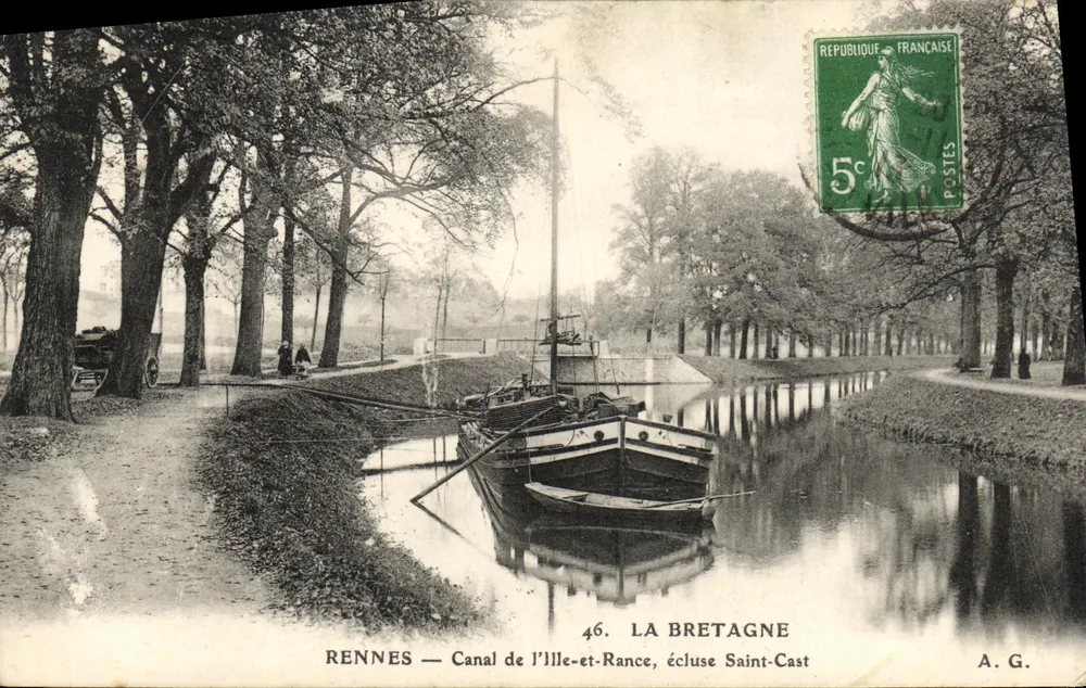 Rennes — Kanal der Ille-et-Rance, Schleuse Saint-Cast — A.G. n°46 - Vorderseite