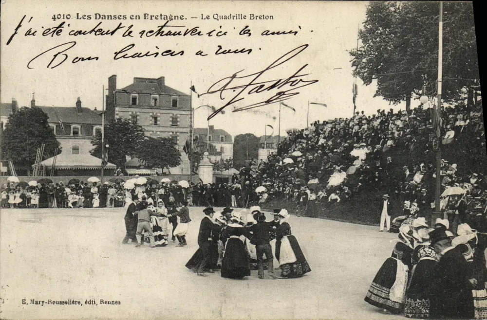 Tänze in der Bretagne — Der Bretonische Quadrille — E. Mary-Rousselière, Verleger, Rennes - Vorderseite