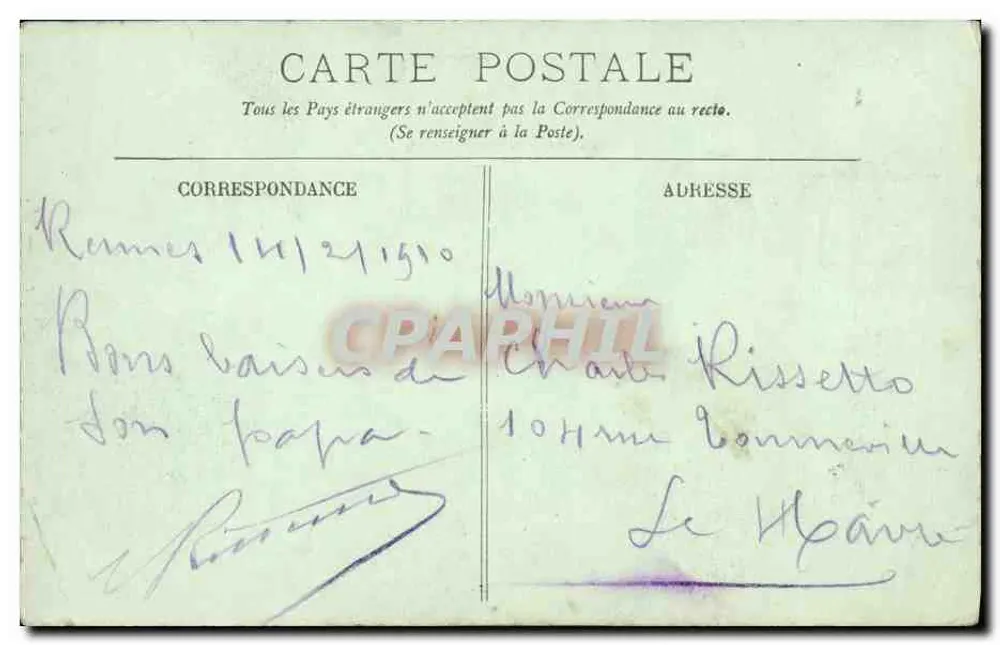 Rennes — Estátua de Leperdit — LL. 41 - Verso