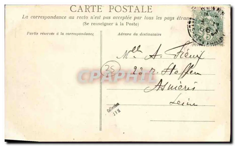 Rennes — Faculdade de Ciências — A.G. 34 - Verso