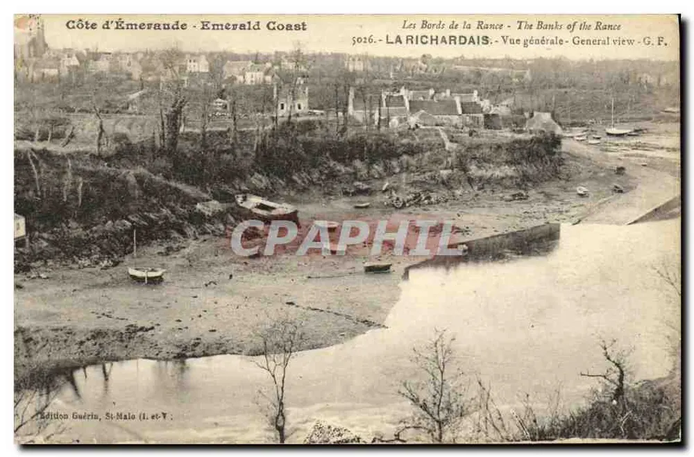 Côte d'Émeraude - Costa da Esmeralda — As Margens da Rance - Vista geral - G.F. - Edição Guérin, St-Malo (1. et V.) - Frente