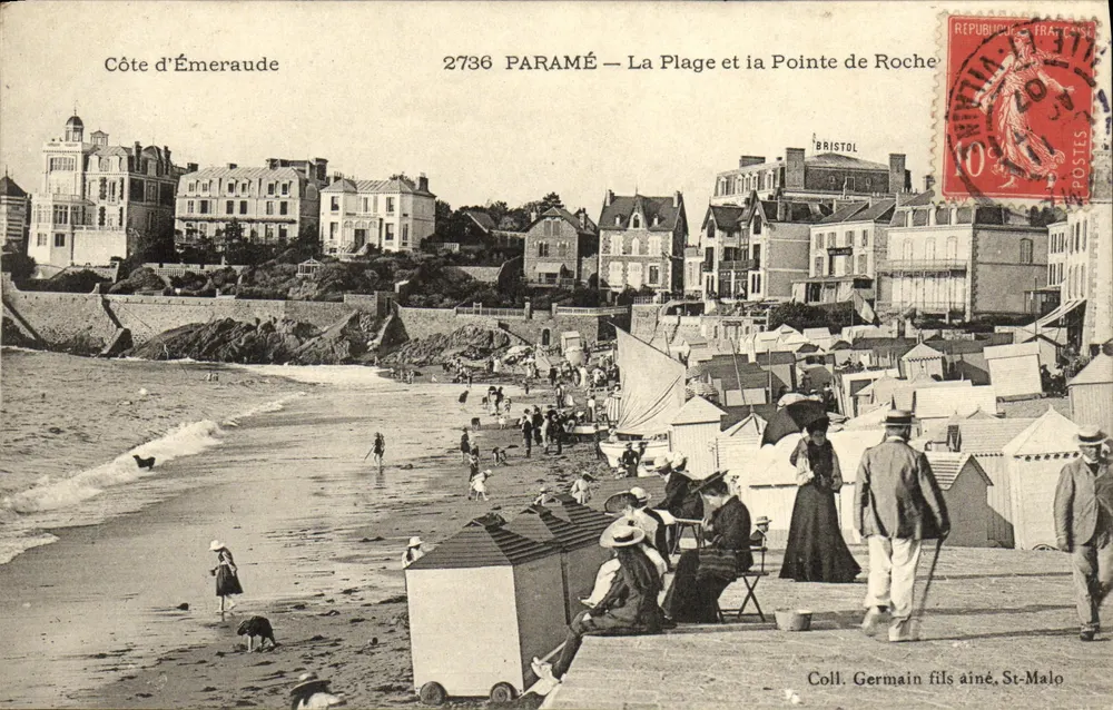 Costa de Émeraude — 2736 PARAMÉ — A Praia e a Ponta de Roche — Germain fils, St-Malo - Frente
