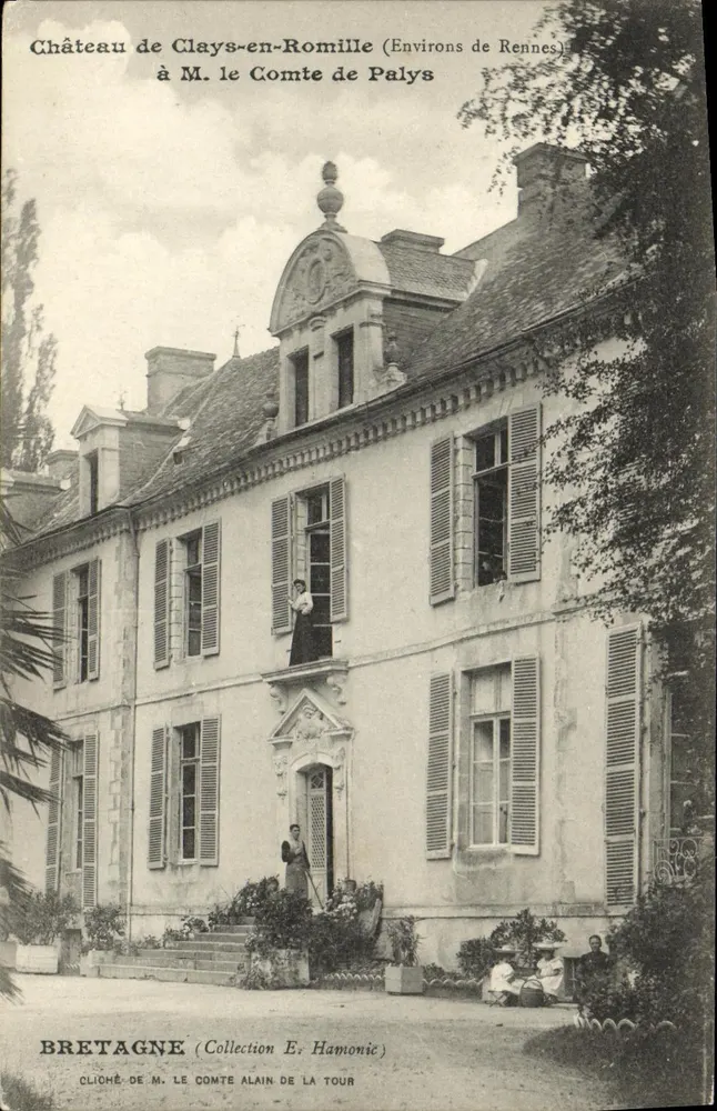 Schloss Clays-en-Romille (Umgebung von Rennes) — An Herrn Graf Palys — Foto von Herrn Graf Alain de La Tour - Vorderseite