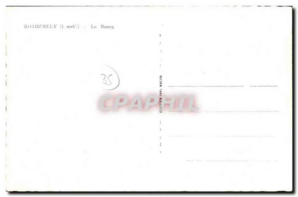 Rotheneuf (Loire-et-Vendée) — Le Bourg — Courrier Imp. Macon - Rückseite
