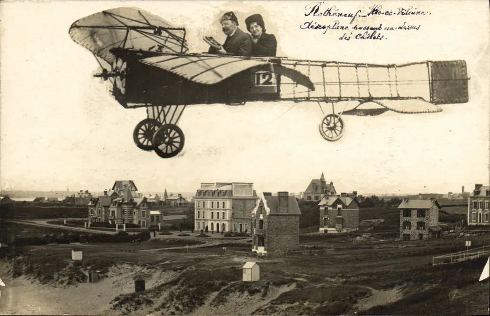 Rothéneuf - Mers-éc-villeine. Aeronave dos Châlets. - Frente