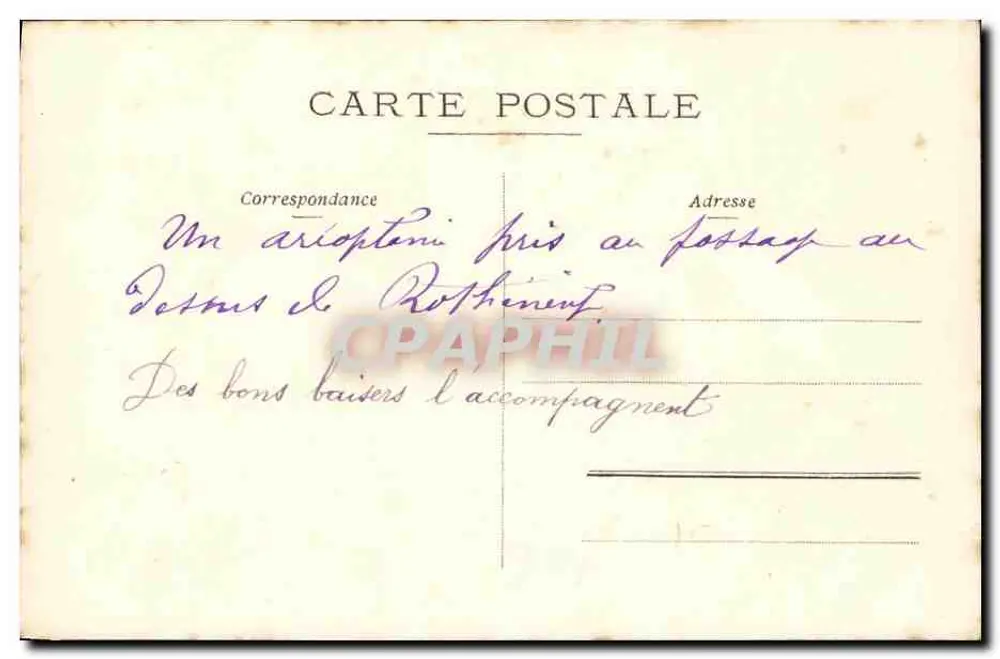Rothéneuf - Mers-éc-villeine. Aeronave dos Châlets. - Verso