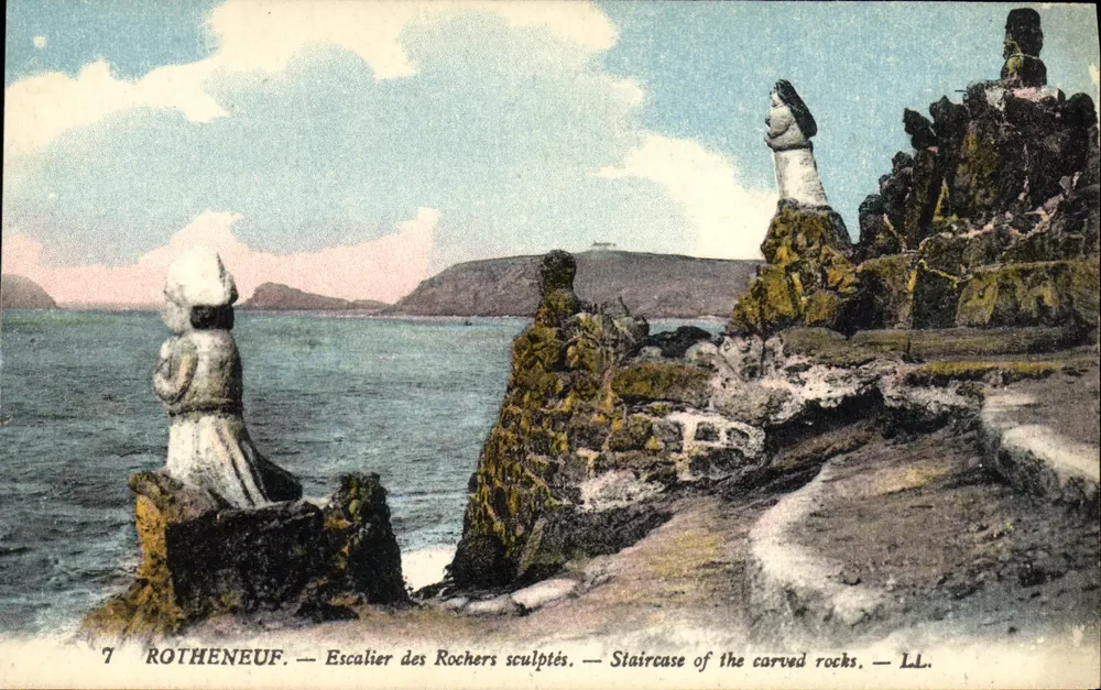 Rotheneuf — Treppen aus geschnitzten Felsen — LL. - Vorderseite
