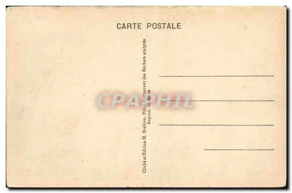 Côte d'Émeraude. 1. Rothéneuf — Eingang zu den geschnitzten Felsen — H. Brebion Edition - Rückseite