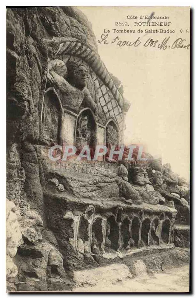 Der Grabstein von Saint-Budoc — Côte d'Emeraude, ROTHENEUF — G. F. n°2549 - Vorderseite