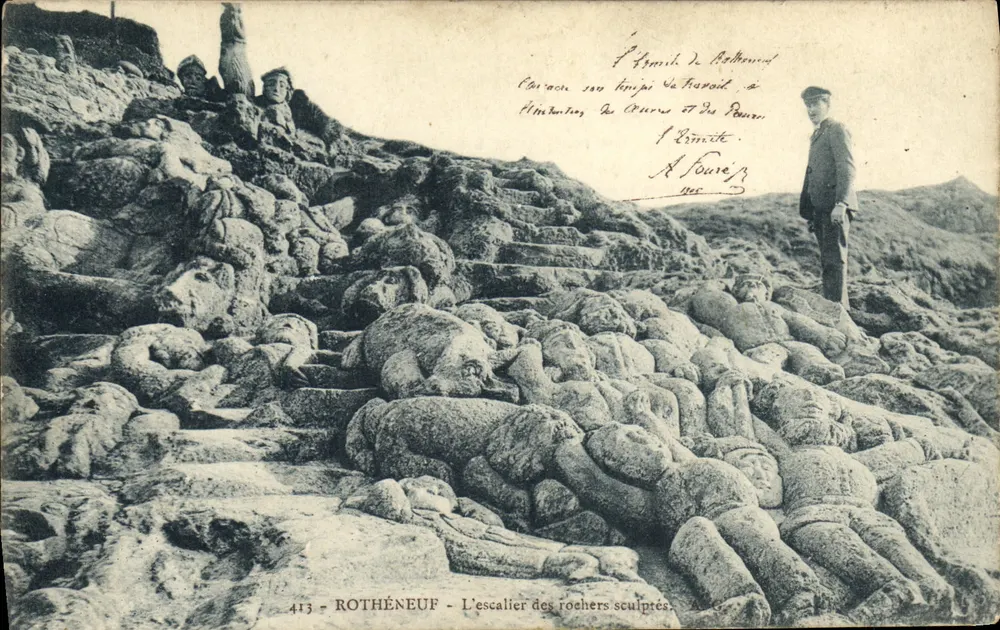 Rothéneuf — Die geschnitzte Felsentreppe — Verlag A. G., Nr. 413 - Vorderseite