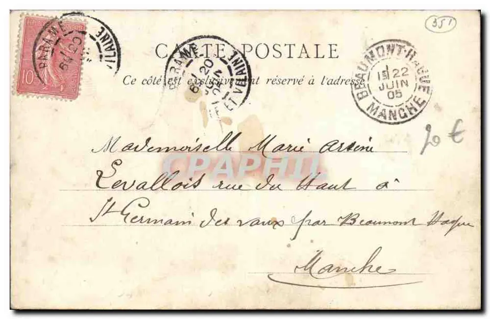 Rotheneuf — De Plein — G.F. 3070 — uitgever G. F. (Côte d'Émeraude) - Achterkant