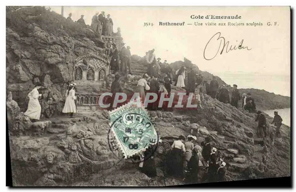 Côte d'Émeraude — Besuch der geschnitzten Felsen — G.F. n°3524 - Vorderseite
