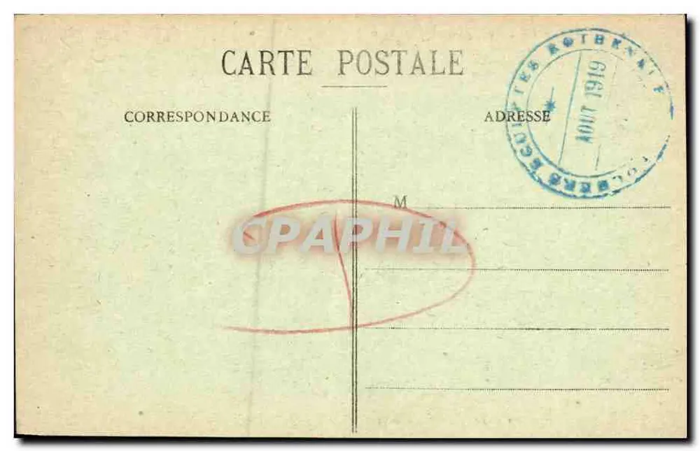 Rothéneuf — Ein Stück der geschnitzten Felsen — Édition Guérin, St-Malo (I. et V.) - Rückseite