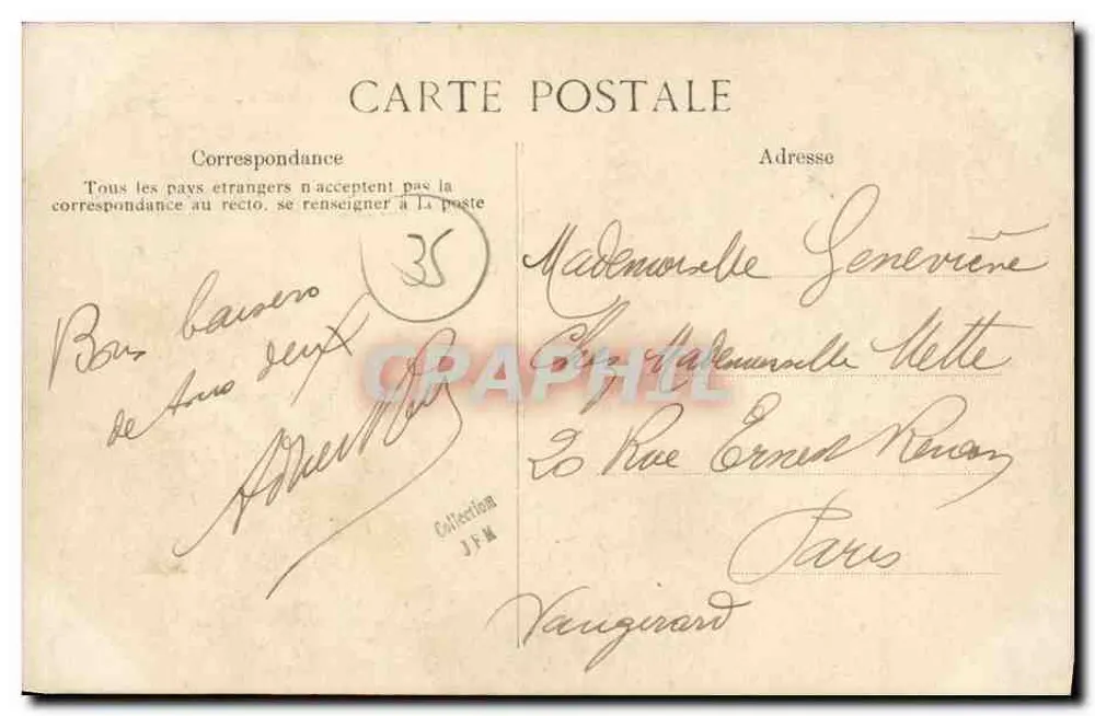 Côte d'Émeraude — Gekörnte Felsen — Das Grab von Saint-Budoc — ROTHENEUF — Verlag E.D. - Rückseite