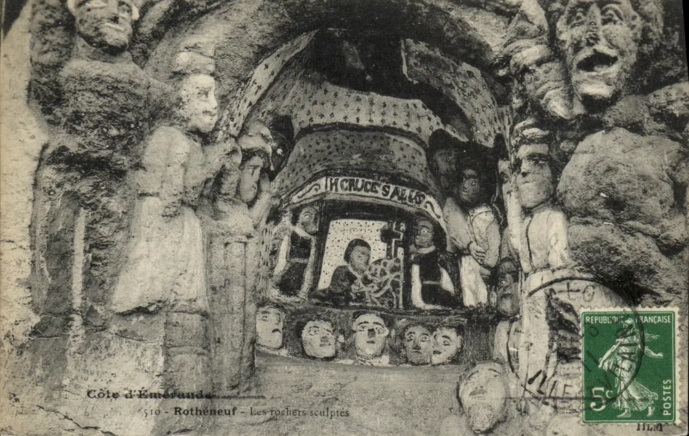 Côte d'Émeraude - Rothéneuf - Les rochers sculptés — editor desconhecido, n° 510 - Frente