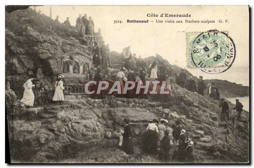 Küste von Émeraude — Rotheneuf — Besuch der geschnitzten Felsen — G.F. n°3524 - Vorderseite