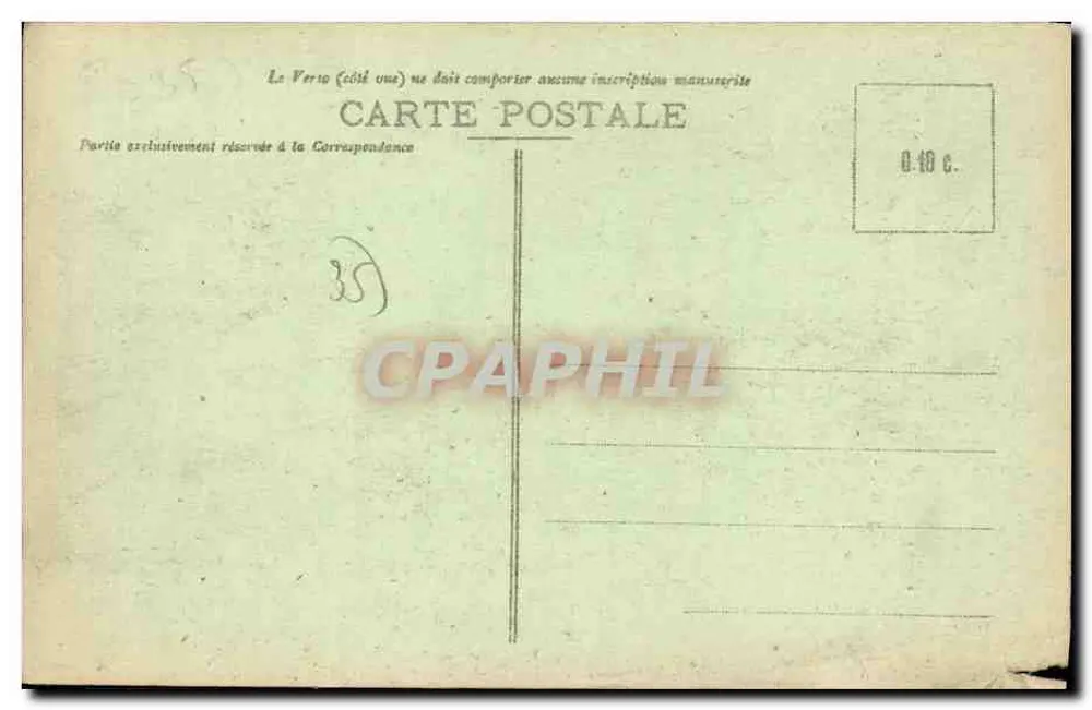 Rothéneuf — Ein Stück der geschnitzten Felsen — Ausgabe Guérin, St-Malo (L.-et-V.) - Rückseite