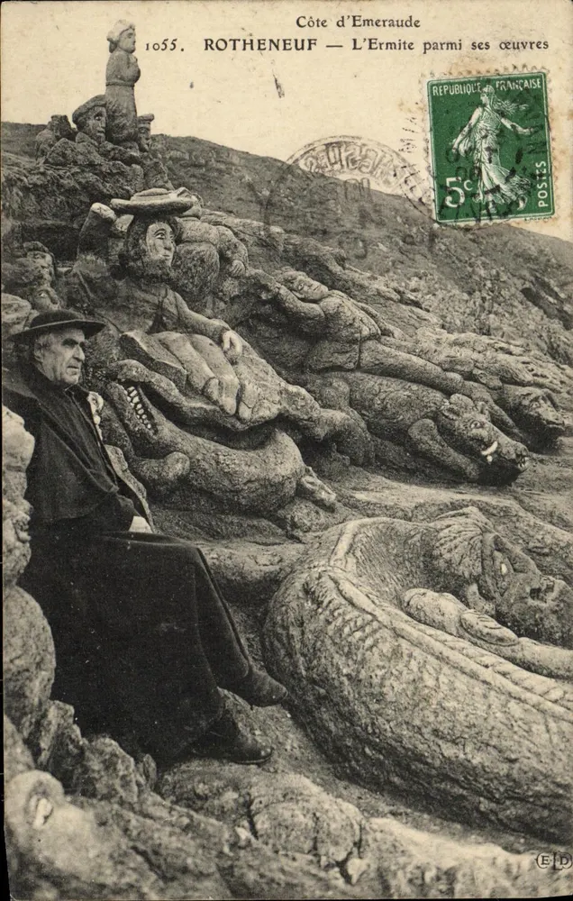 Côte d'Émeraude — Der Einsiedler unter seinen Werken — ROTHENEUF — Verlag E.P. Nr. 1055 - Vorderseite