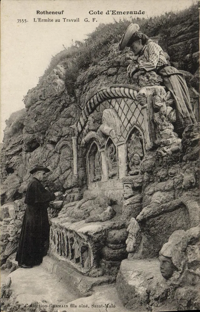 Der Einsiedler beim Arbeiten — Côte d'Émeraude, Saint-Malo — Sammlung Germain Brüder, Saint-Malo - Vorderseite