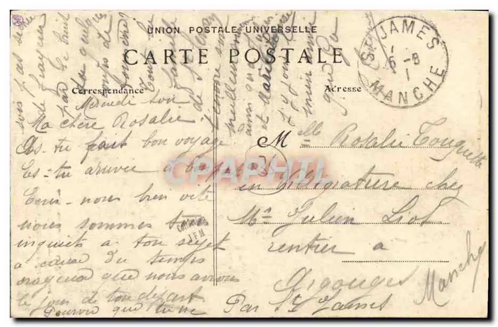 Côte d'Émeraude — ROTHENEUF — Der Einsiedler in seinem Garten G.F. — Sammlung Germany-Blavine, Salut-Malo - Rückseite