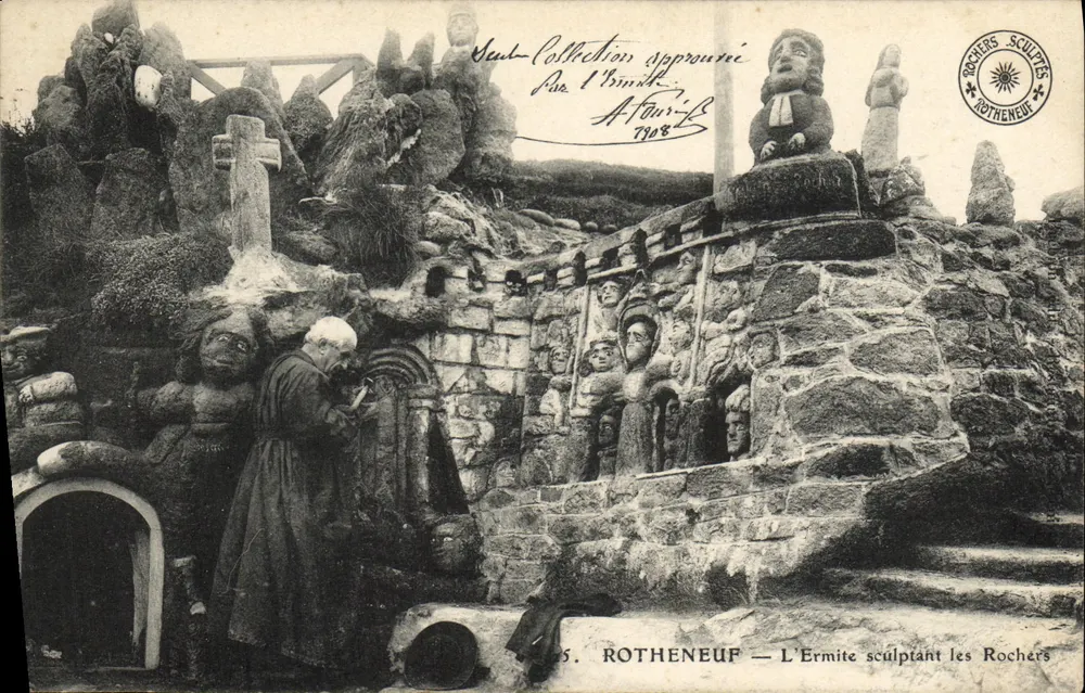 Rotheneuf — Der Einsiedler, der die Felsen schneidet — Geknüpfte Gesellschaften Rotheneuf - Vorderseite