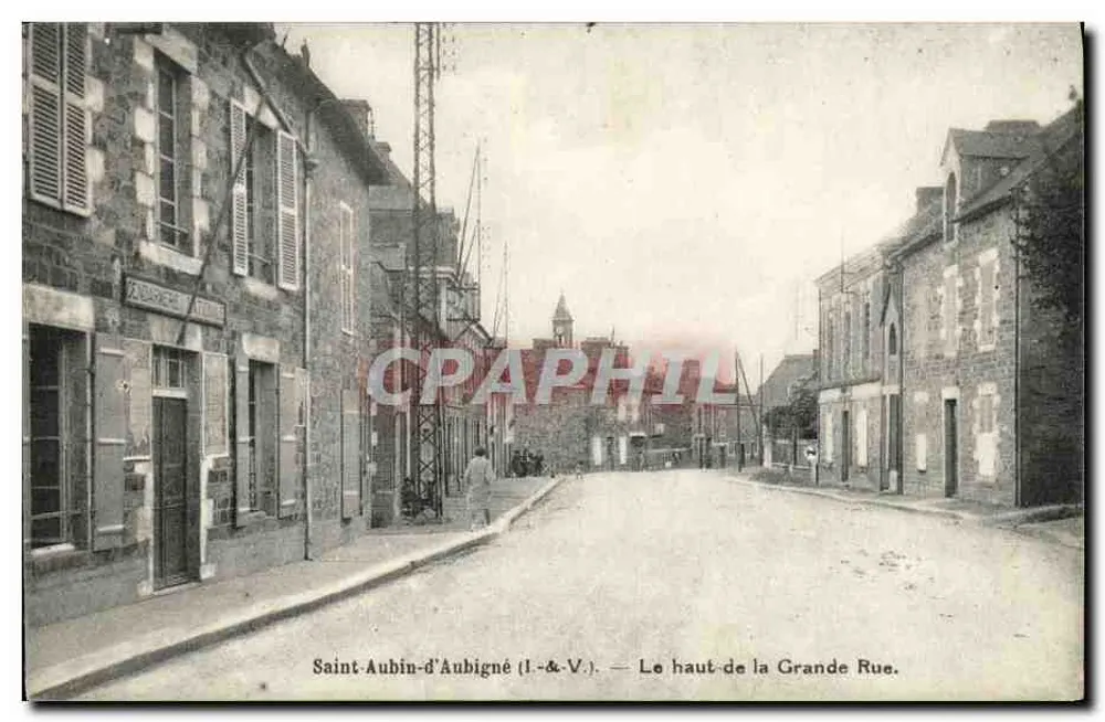 Saint-Aubin-d'Aubigné (I.-&-V.) — Oben auf der Grande Rue. - Vorderseite