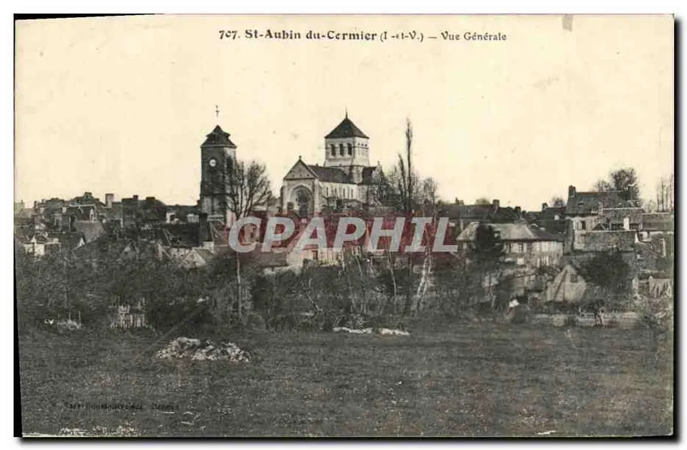 St-Aubin-du-Cermier — Vista Geral — Éditions Hébert, n°787 - Frente
