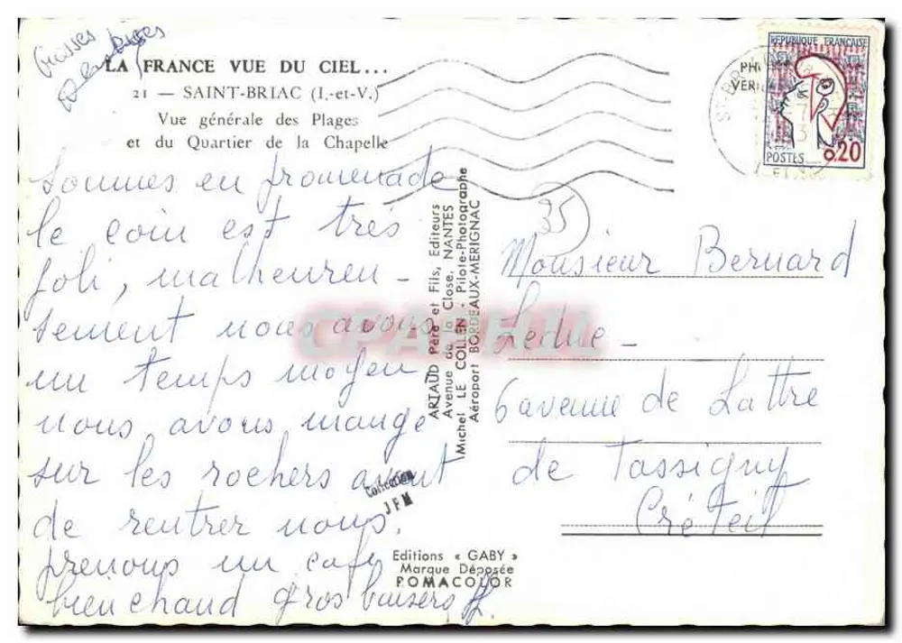 Saint-Briac-sur-Mer — Allgemeiner Blick auf die Strände und das Viertel Chapelle — Éditions Gaby - Rückseite