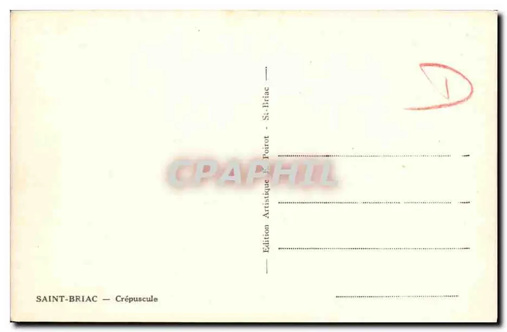 Saint-Briac — Crepúsculo — Edição Artística Poirot - Verso